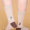 SNOOZY Moka Pot Embroidered Socks (D Beige Brown)