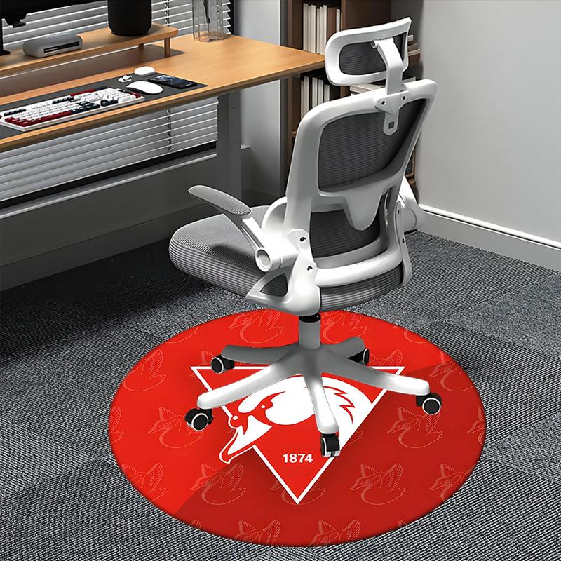 

Swan Logo,1874 Emblem Chair mat Round Rug Office carpet, Non slip, Suitable for Living Rooms, Bedrooms decor.1205109a 80cm by 80cm