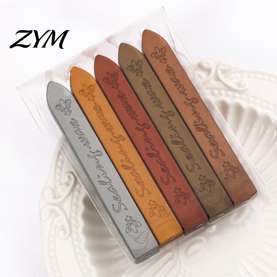 Handmade Greeting Card Decorations 5PCS Sealing Wax Sticks, with Wicks, Classic Color Envelope Strips, for And Vintage Craft Decor Professional