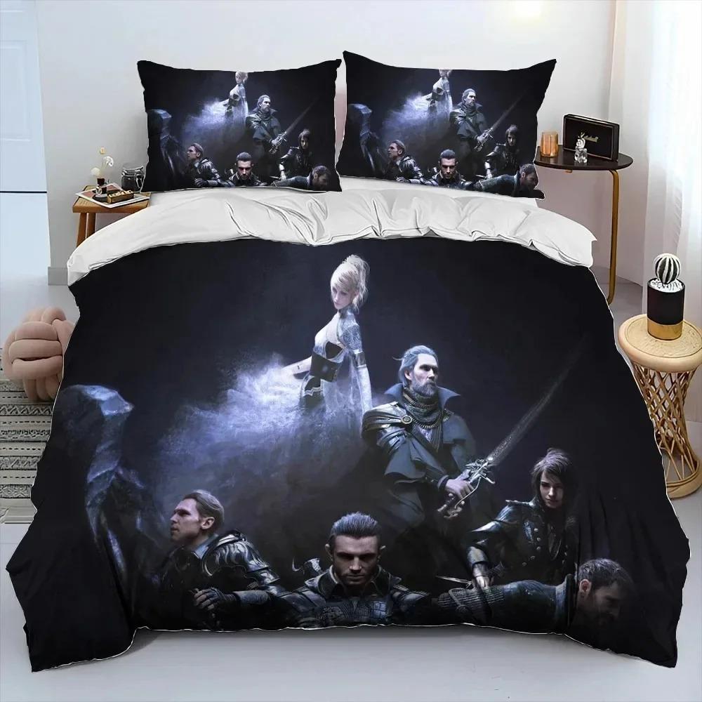 Final Fantasy Series Games Bedding Set Boys Girls Twin Queen King Size Duvet Cover Pillowcase Bed Boys Adult Home Textileextile
