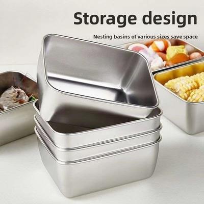 Rectangular Lidded Seasoning Container with Seal for Commercial Use