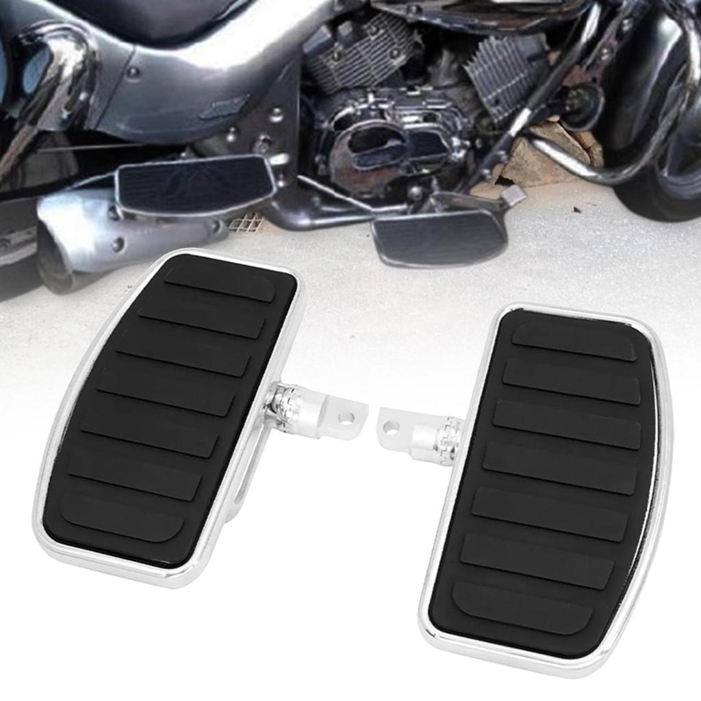 Motorcycle Footpeg Enhanced Rubber Steel Footrest Pedal Sturdy Fitting Accessory for Honda Suzuki