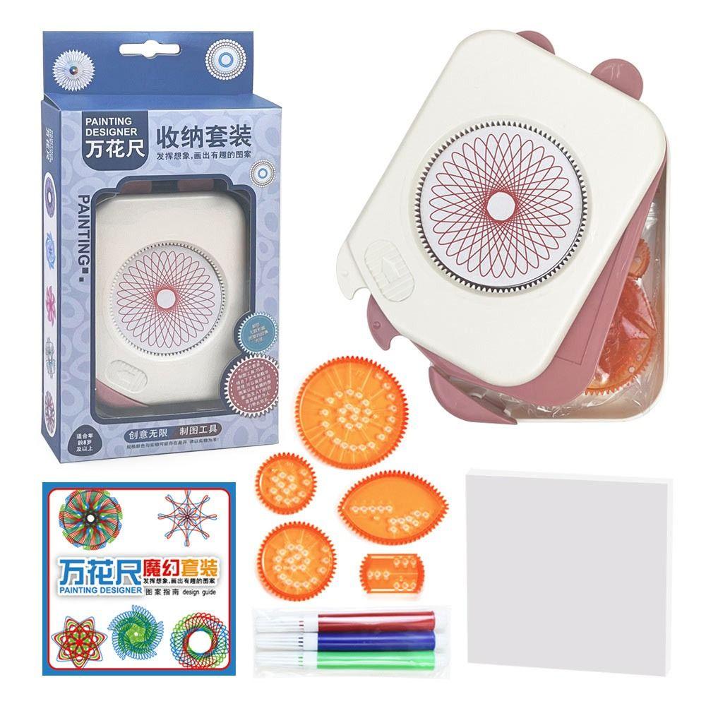 

Plastic Spirograph Ruler With Storage Box Painting Tool High Quality Art Craft Tool Children 05