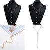 Pearl Pendant Necklace For Women With Alloy Material And Water Wave Chain For Wedding And Formal Events