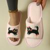 Modische Niedliche Kätzchen Slipper Rutschfest Bequem für Zuhause und Schlafzimmer Hausschuhe Verspieltes Katzen-Design Weiche Stoffhausschuhe Niedliche Hausschuhe