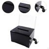 Business Card Collection Box Acrylic Donation Case Collecting Opinion Multipurpose Storage Organizer