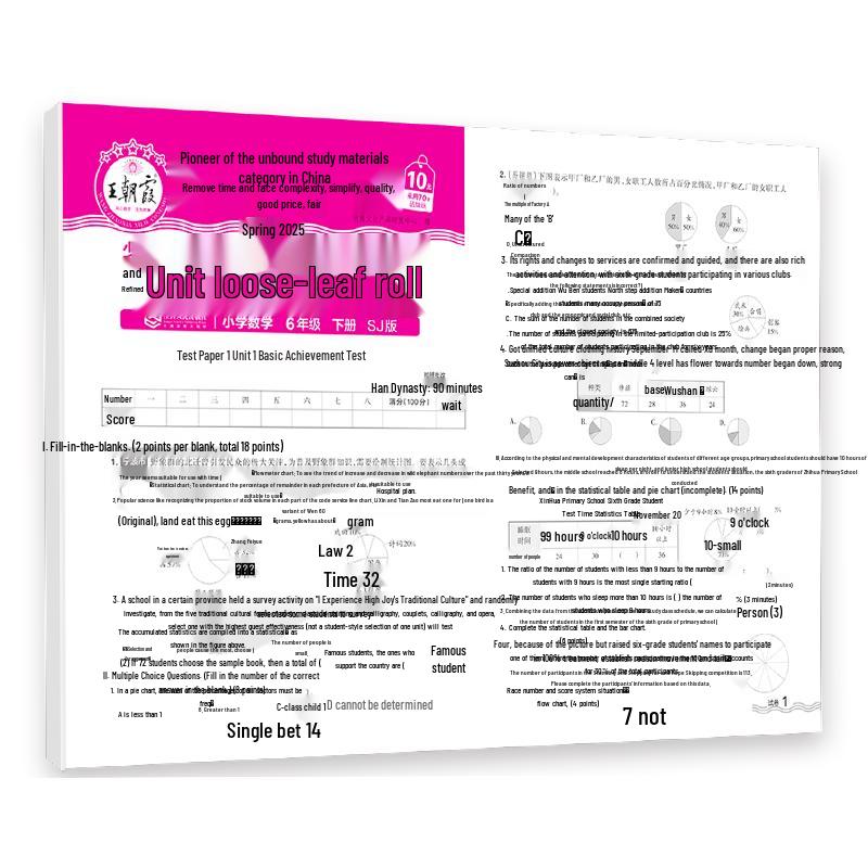 Wang Zhaoxia 6th Grade Math Exam Prep Worksheets (Jiangsu Ed. 2025 Spring) Unit - Math - Jiangsu Ed.