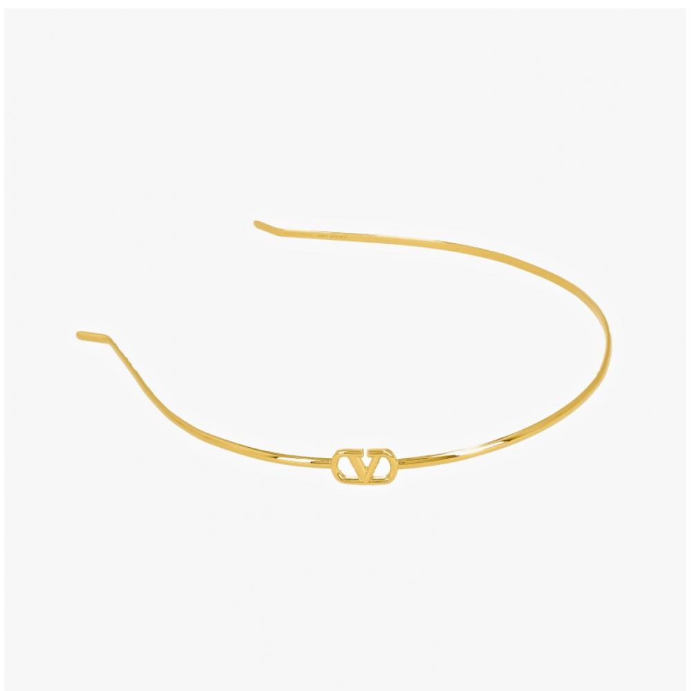 Valentino V Logo Crystal Hairband J0x61 Met L01