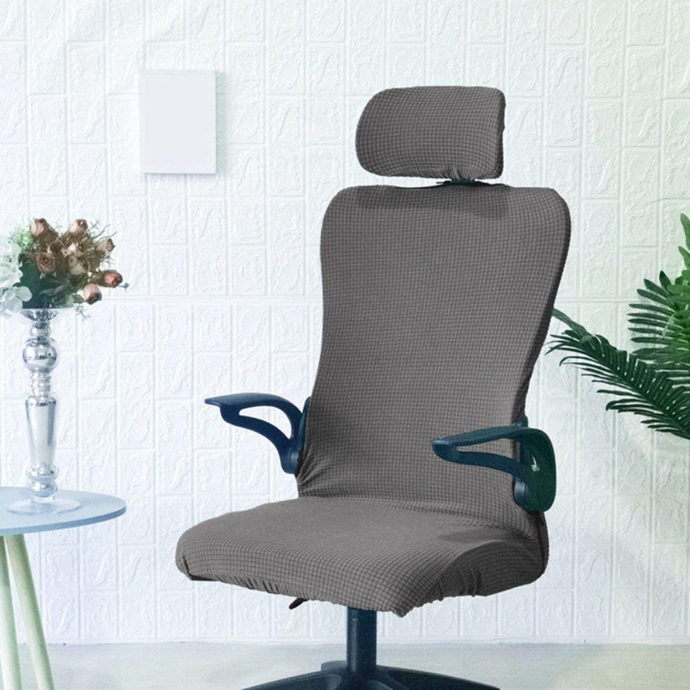 Solid Color Office Chair Cover Elastic Gaming Chair Cover Swivel Chair Cover Armchair