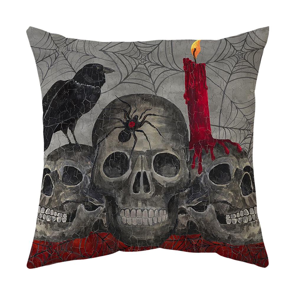 

45*45 см тематическая наволочка на Хэллоуин, чехол для диванной подушки, летучая мышь, ужас, череп, коллекция, праздничный подарок, вечерние, украшение для гостиной 40x40cm