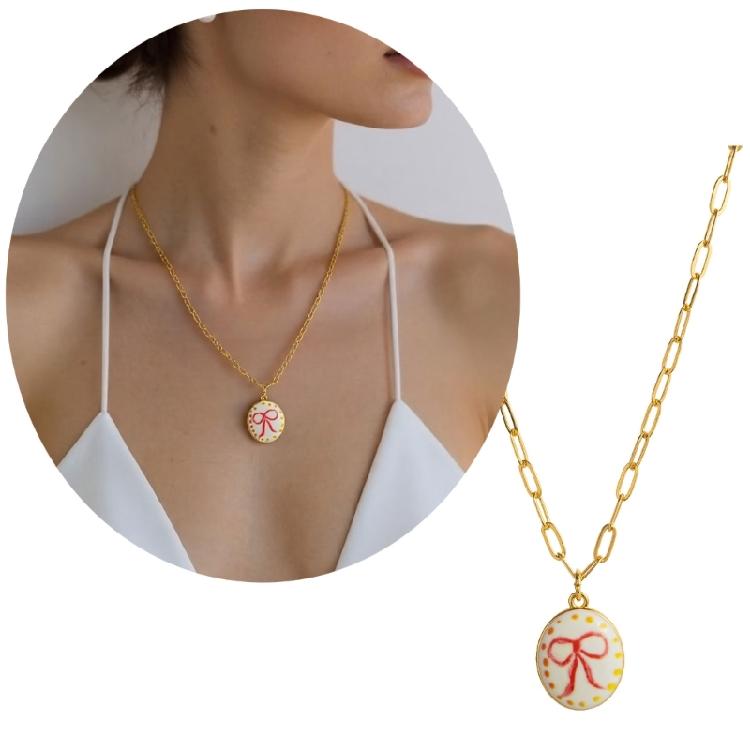 Floral Charm Necklace Adjustable Plant Series Collarbone Chain Flower Pendant Neckchain Daily Accessory Gift