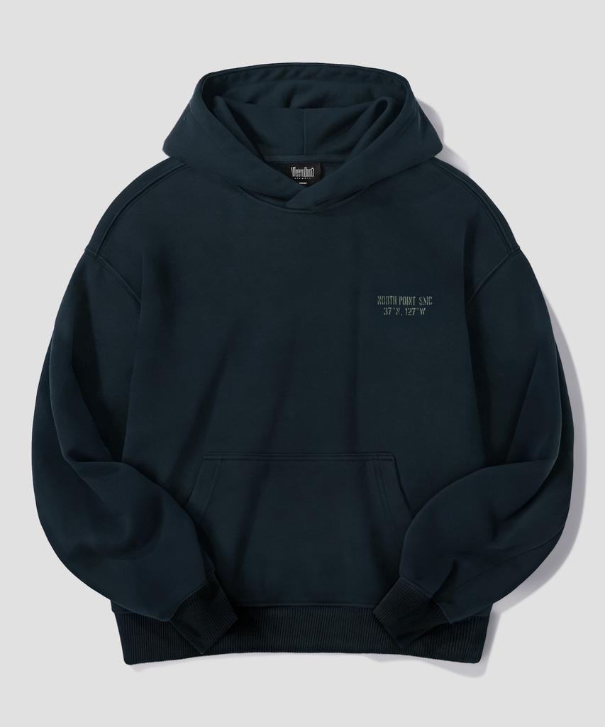 Oversized Basic Logo Hoodie [Navy]