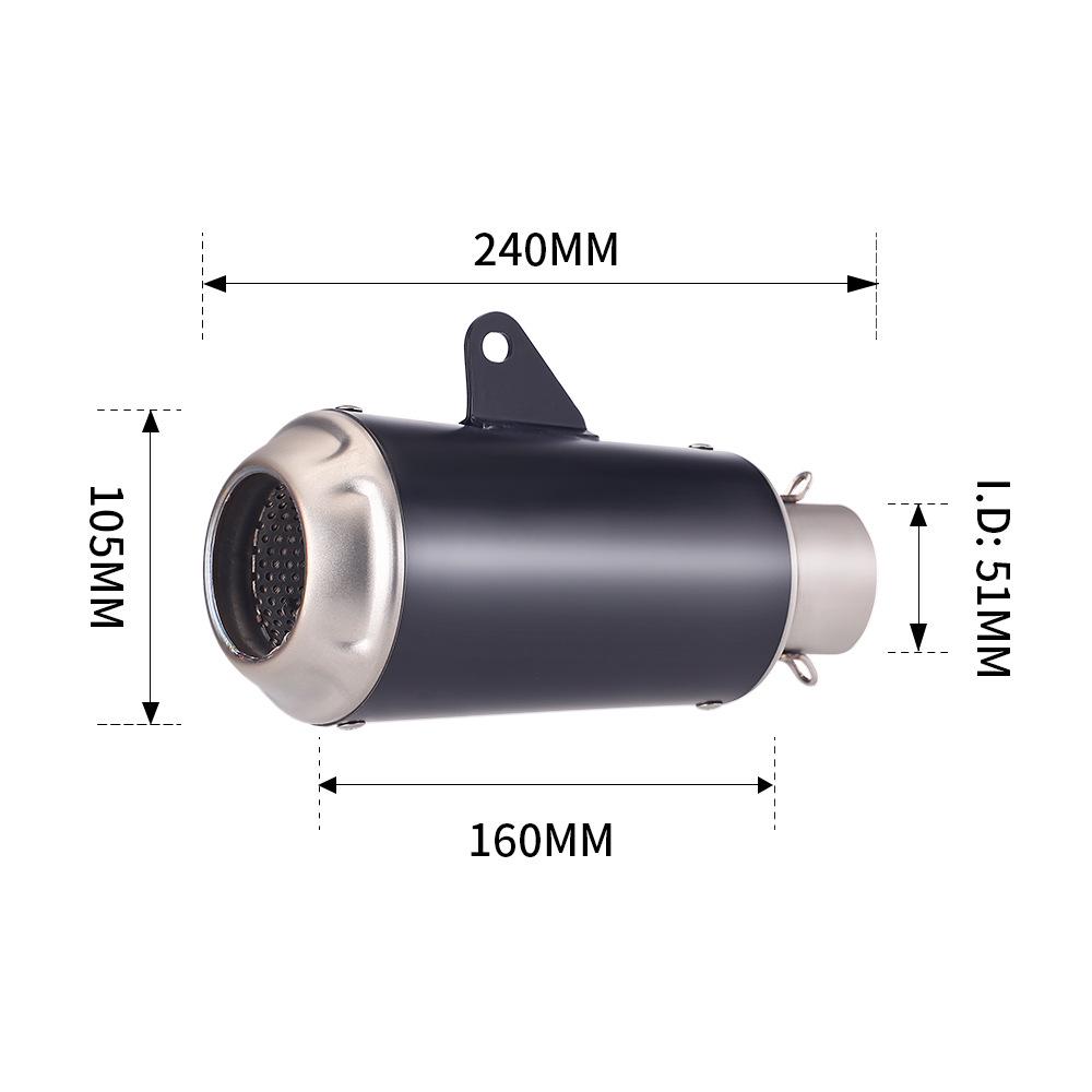 Universal Motorcycle Modification Exhaust Pipe for NINJA400, S1000RR, 250RR, Sai800