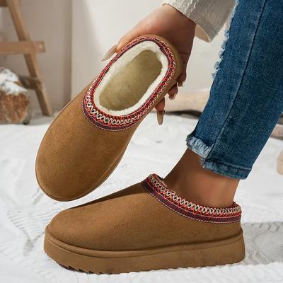 Pantofole Invernali Slip-On da Donna con Suola Etnica Intrecciata in Juta - Spesse e Ammortizzate Scarpe da Casa per il Comfort Domestico, Pantofole da Interno