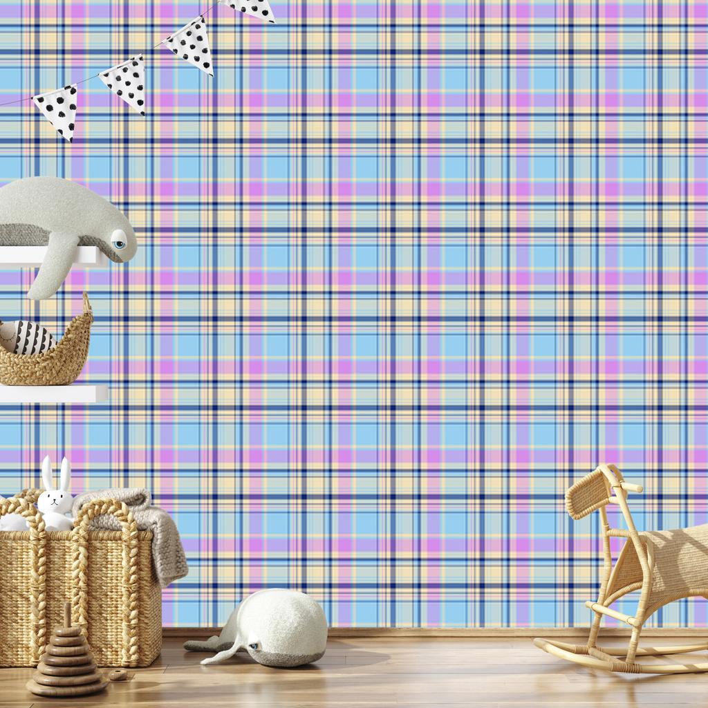 Colorful Modern Checkered Wallpaper for Living Room and Bedroom 50x1000