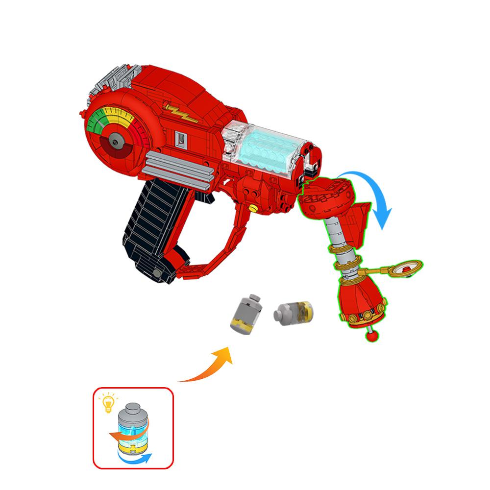 Gorbicks MOC Rojo Call of Duty Ray Gun Modelo Ladrillos DIY Juego Bloques de Construcción Kit Accesorios Juguetes Para Regalos de Cumpleaños