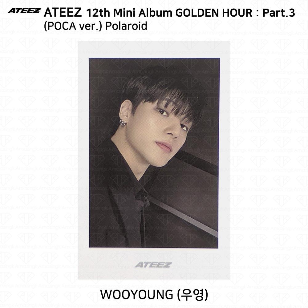 

ATEEZ 12-й мини-альбом Golden Hour Part.3 версия POCA. Официальная фотокарточка QR-карта Wooyoung - Polaroid