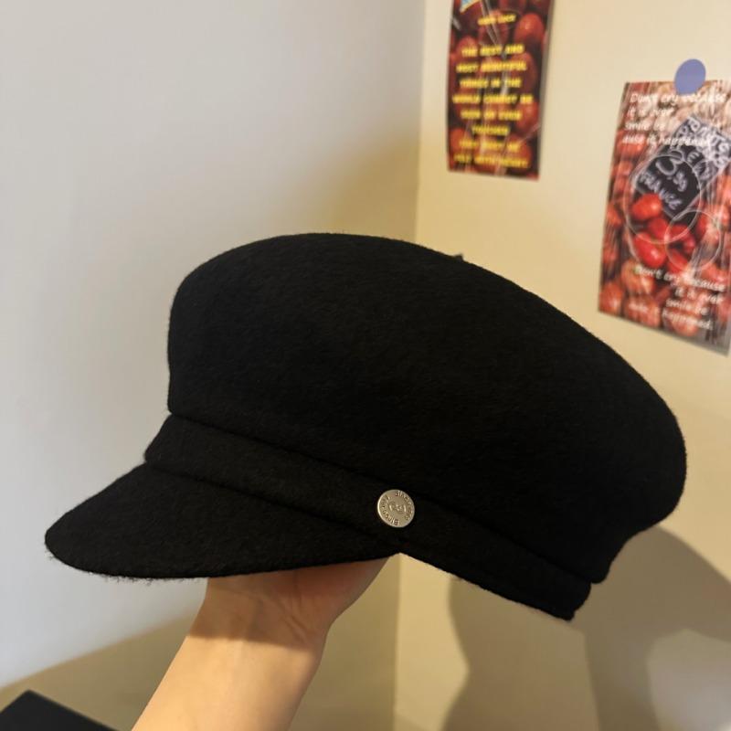 Australian wool beret, women's autumn and winter new high-end face-showing small Korean hat, temperament versatile painter hat