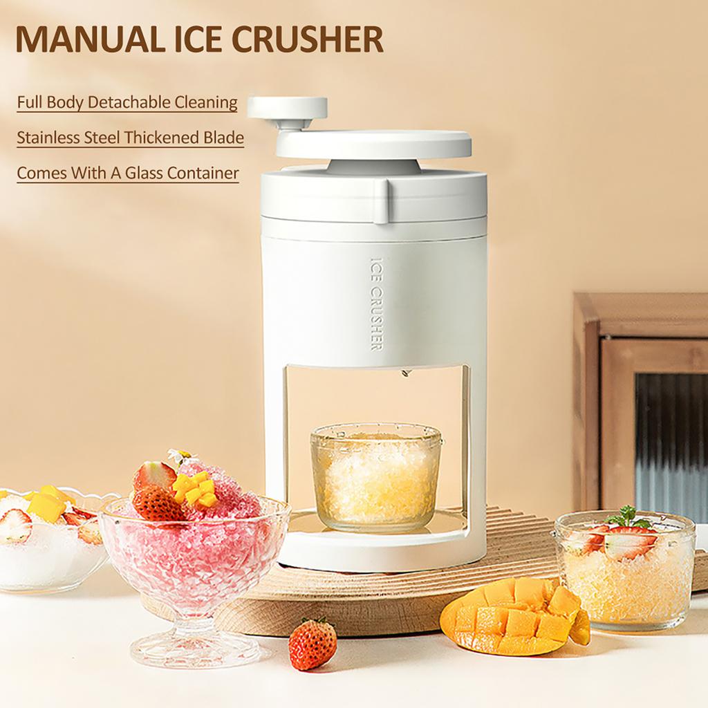 Shaved Ice Machine Manual Ice Shaver Crushed Ice Maker Portable Snow Cone Machine for Party Making Snowcones Ice Cream
