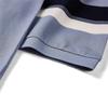 Septwolves Men's Mercerized Cotton Striped Polo T-shirt