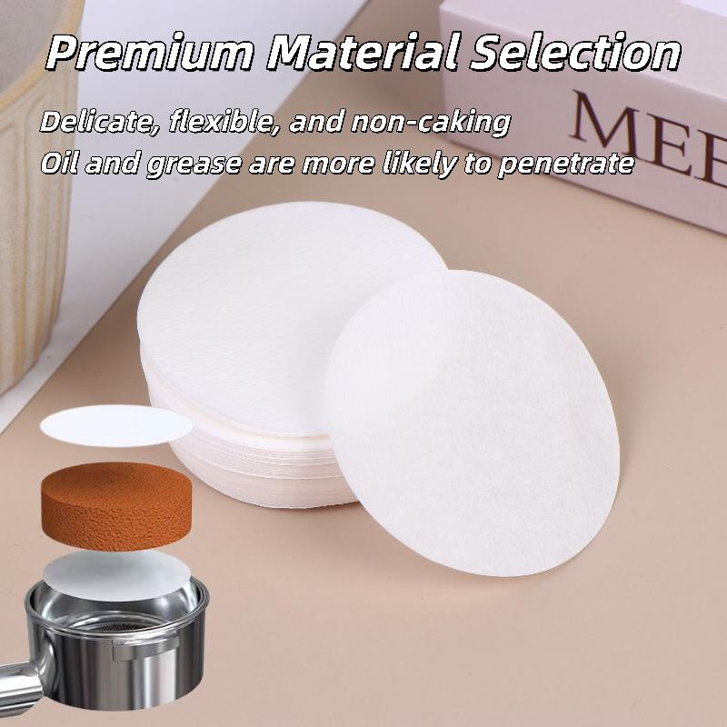 100/500Pcs 51/53/54/58Mm Unbleached Espresso Filter Coffee Paper Filter Puck Screen Portafilter Paper For Breville Barista