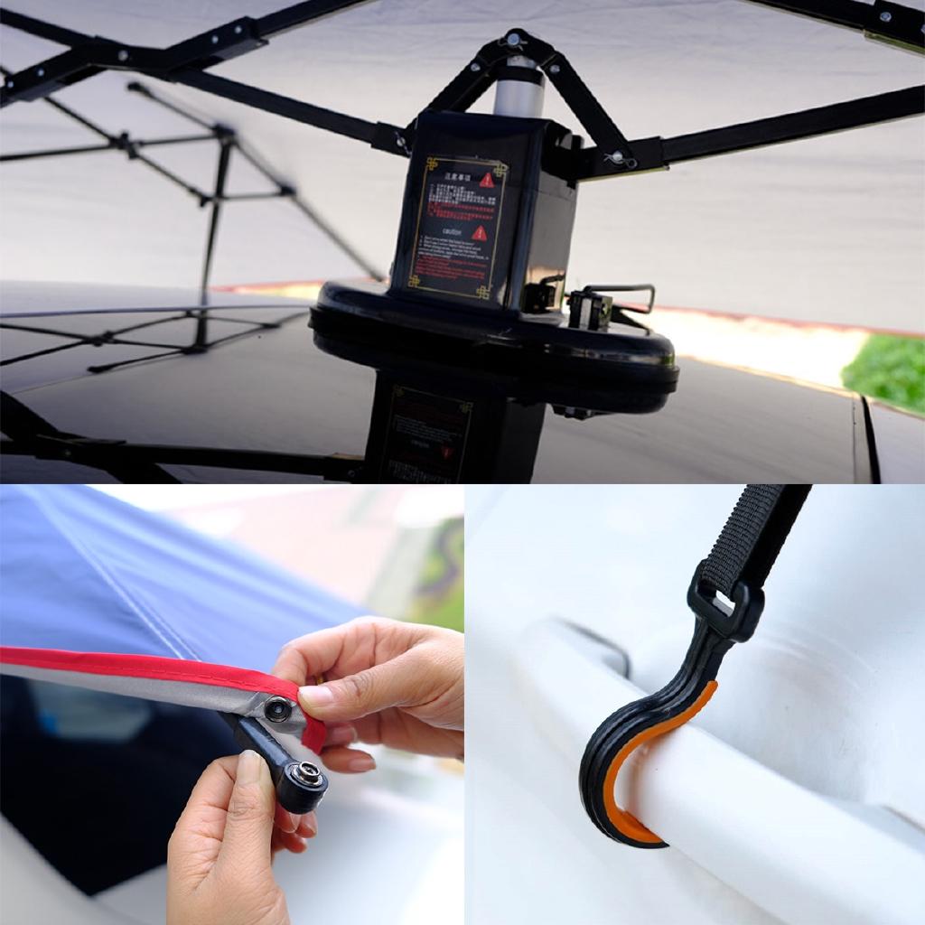 25W Automatic Remote Control Car Umbrella Tent Sun Shade Awning Shelter Cover SUV Truck Sun Shade Waterproof Fold Car Canopy Tent