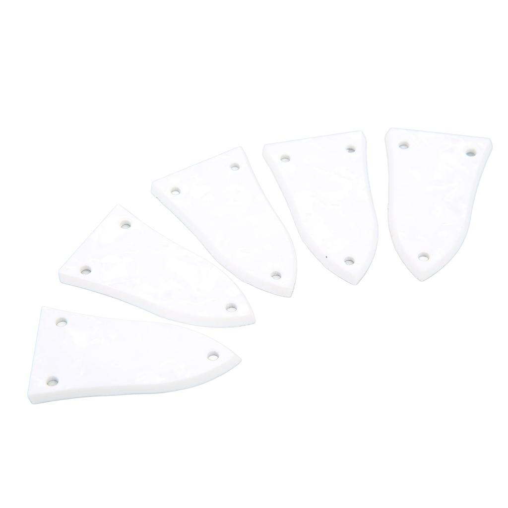 5Pcs White Guitar Truss Rod Cover Set 3 Hole Plastic Electric Guitar Bass Truss Rod Cover Plate Kit