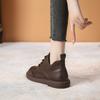 Martin Boots Women's Lace-up Small Leather Shoes New Flat-soled Non-slip Single Shoes Soft-soled Spring and Autumn Low-top Boots Autumn Women's Shoes