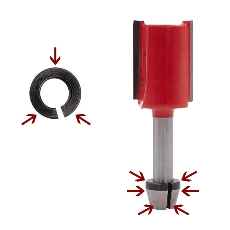 6.35mm 8mm 6mm Collet Chuck Adapter Engraving Trimming Machine Electric Routers Milling Cutter Electric Accessories