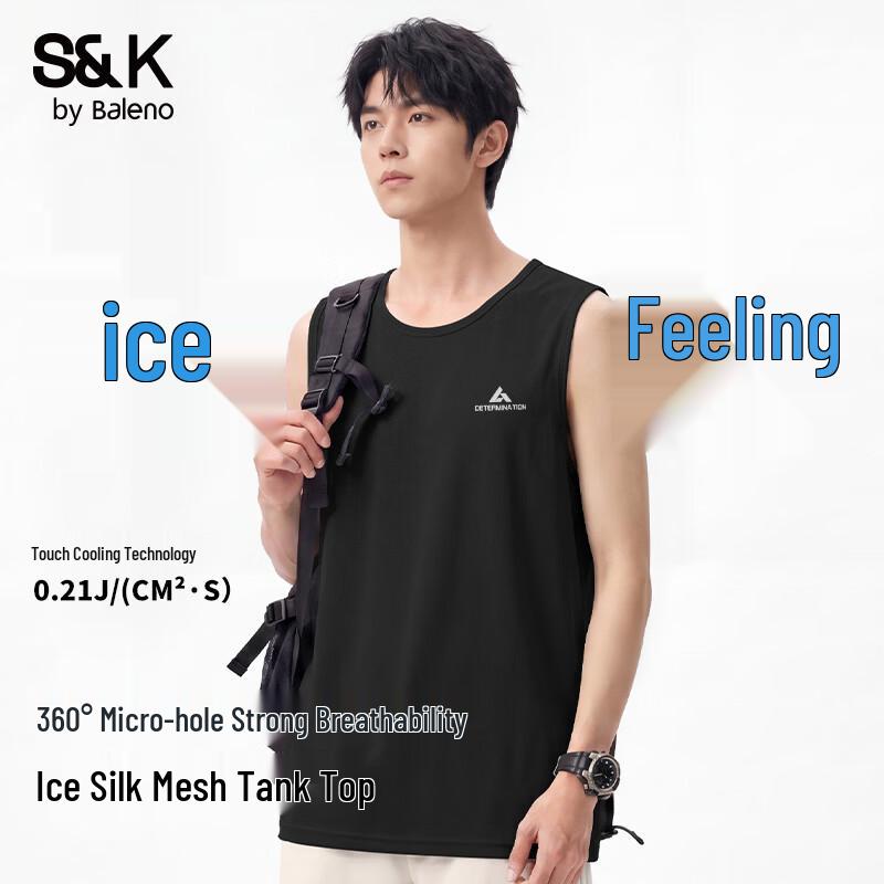 Baleno Men s S&K Series Cool-Feel Sleeveless Tank Top M