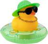 Car Rubber Duck Dashboard Yellow Duck Decoration For Car Dashboard Decorations Duck Toy With Swim Ring
