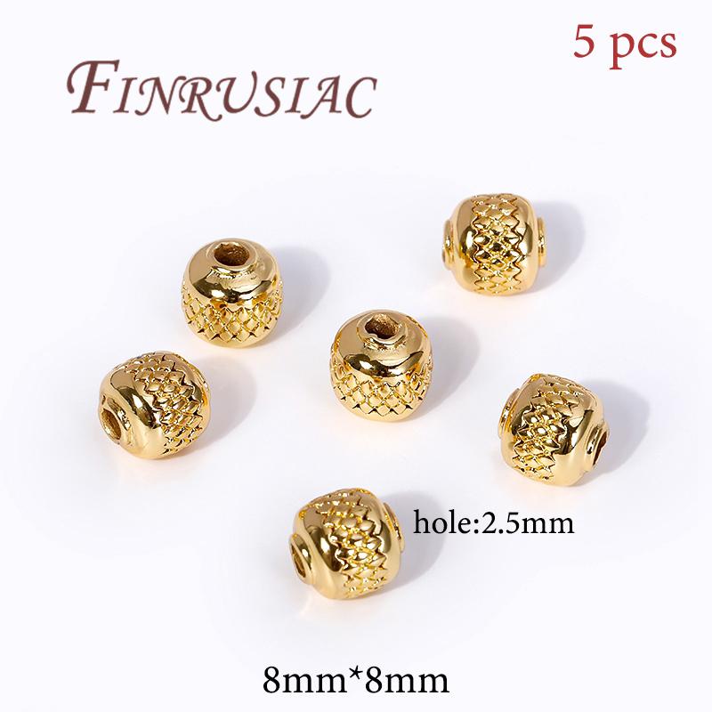 18K Gold Plated Bead End Caps For Jewelry Making Supplies Spacer Bead Caps DIY Accessories