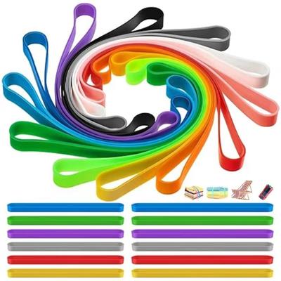6/12 Pcs Random Colors Rubber Bands Silicone Colorful Elastic Rubber Bands Reusable Stretchable Wrapping Bands