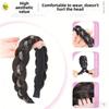 Synthetic Rhinestones Twist Braided Hairband Elegant Fishbone Braids Hair Bands  Party