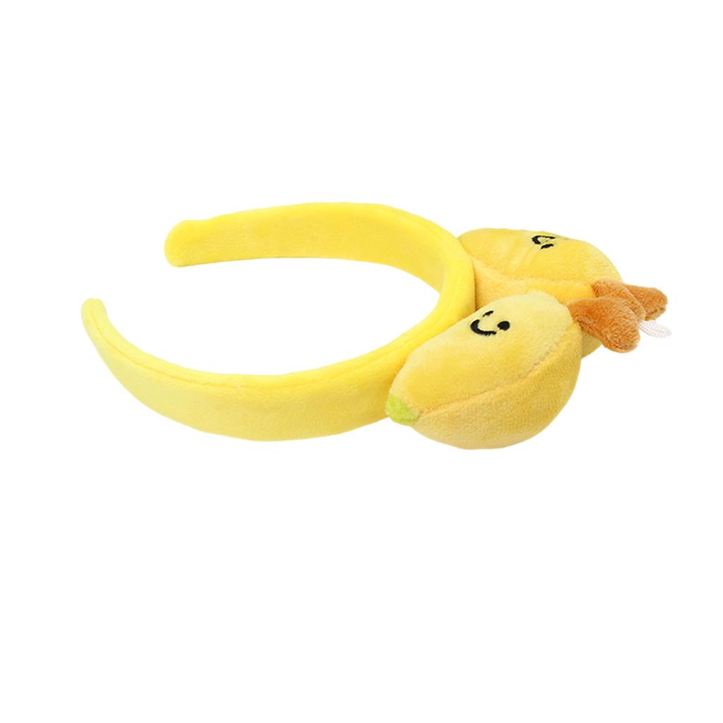 Quirky Banana Headbands Unique Pattern Hairband Lovely Cartoon Hair Hoop for Parties and Everyday Wear