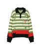 ADSB ANDERSSON BELL Stripe Damaged Polo Sweater Atb1419M(Multi)