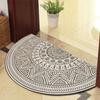 1PC Retro Door Rug Semi-circular Floor Mat Entrance Door Rugs Non-slip Absorbent Bathroom Mat Room Home Decoration Hogar Tapete