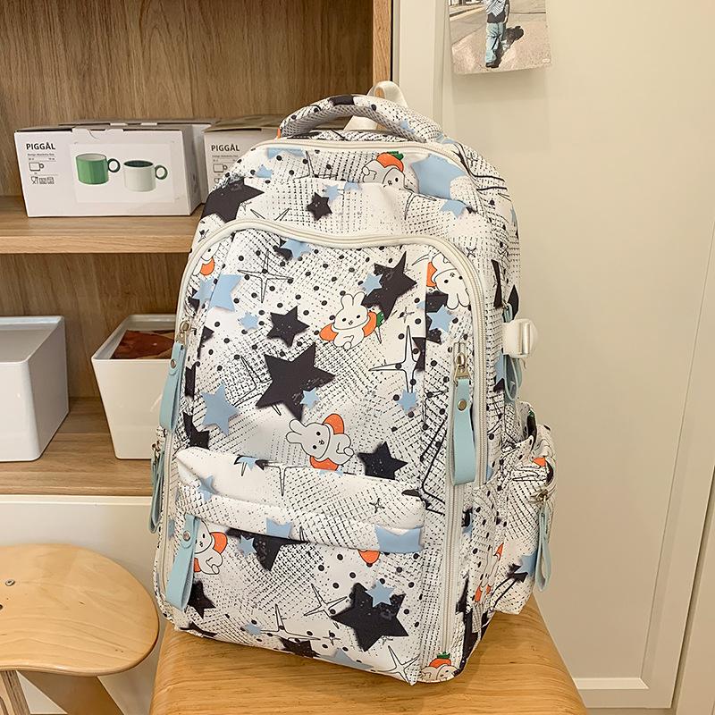 School bag High value backpack Junior high school casual simple fashion versatile light commute large capacity