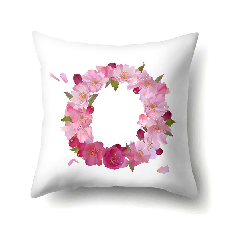 Polyester Kissenbezug Heim Auto Dekoration Druck Kissenbezug 26 Englische Buchstaben Kissenbezug