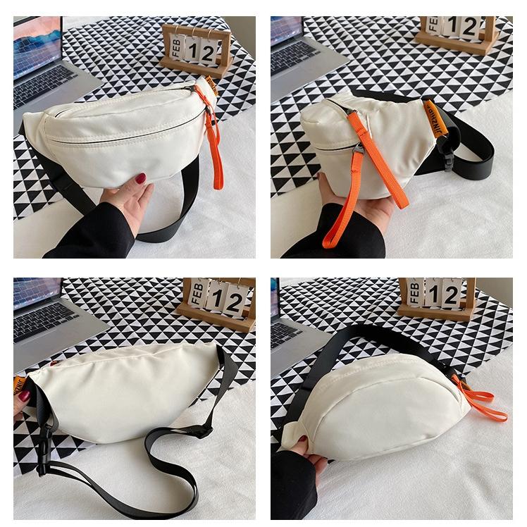 Crossbody-väska Enkel och mångsidig bröstväska ins Modemärke Liten kroppsväska Casual Japansk lätt sport löparväska