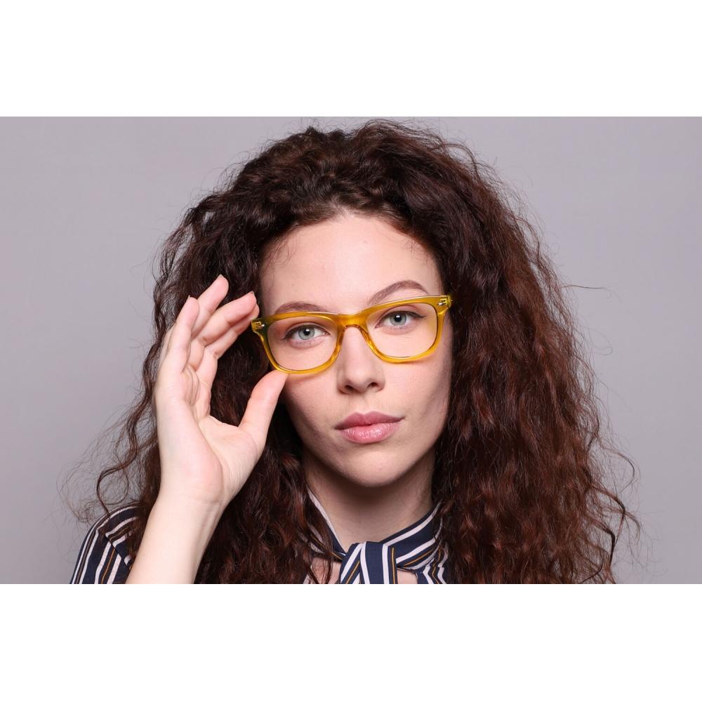 Full Rim Square Transparent Yellow Smartbuy Collection Katie Cp176f Fashion Women Eyeglasses