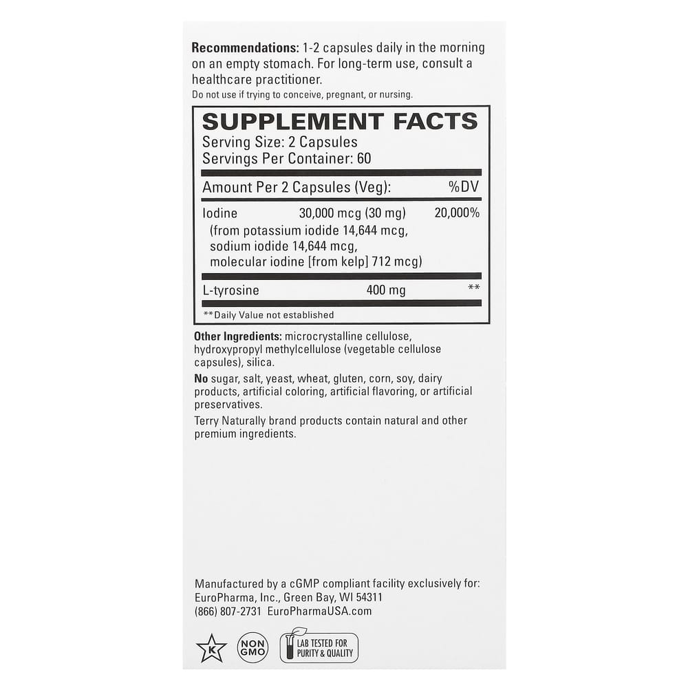 Terry Naturally Thyroid Support 120 Capsules