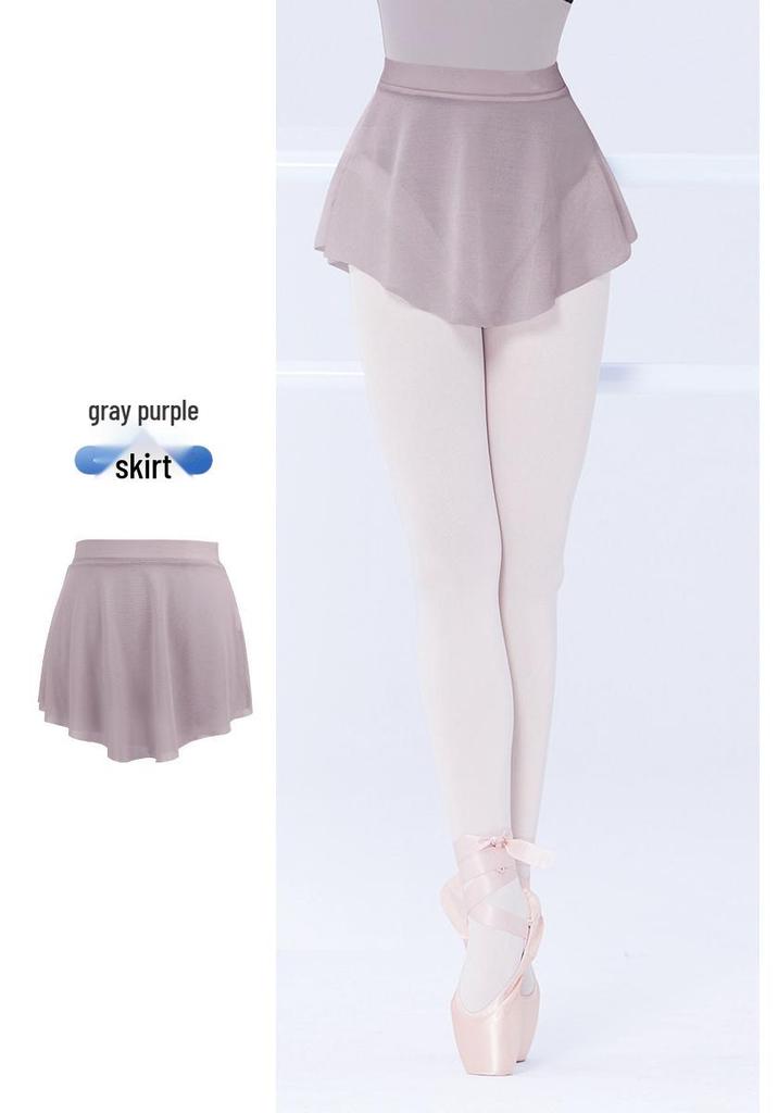 Women's Elastic Waist Hip-Hugging Dance Skirt - Short Ballet Practice with Side Slits