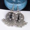 TopHanqi Indian Earring For Women Antique Ethnic Copper Color Small Bells WaterdropTassel Earrings Turkish Tribal Gypsy Zircon