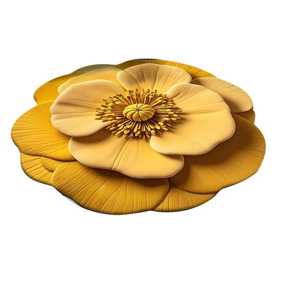 Covor de podea floral 3D Absorbent Covor de baie Covor de zonă cu flori realiste cu suport antiderapant pentru baie, living, dormitor, intrare