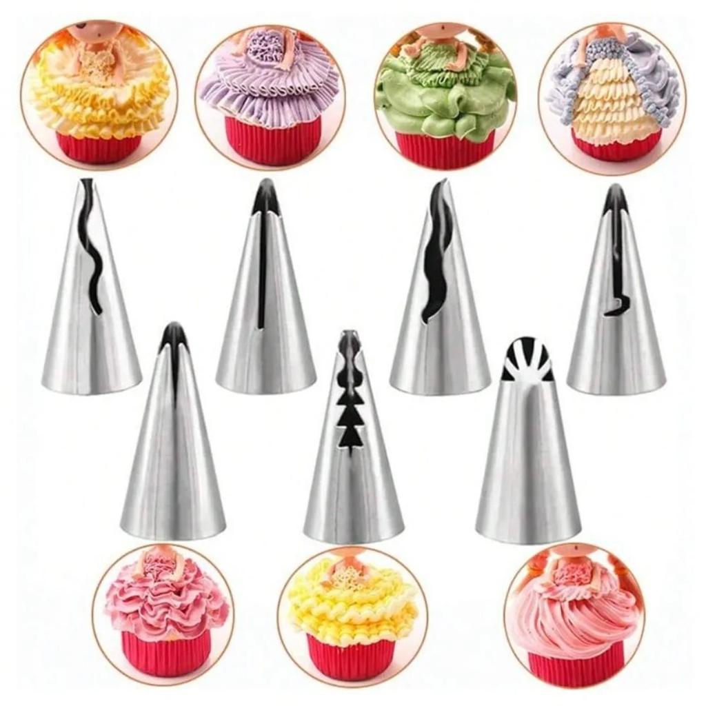 Cake Decorating Tools Set Stainless Steel Icing Piping Nozzle Tip Pastry Bag Cupcake Decoration Kitchen Baking Accessories