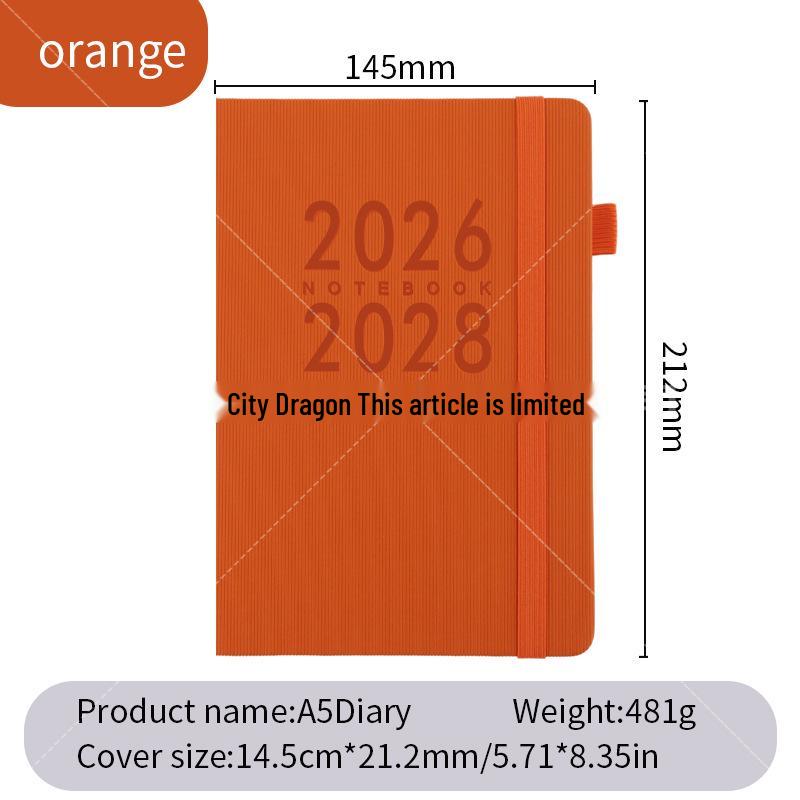 2026-2028 English Agenda Planner: Thickened Weekly & Monthly Calendar Book