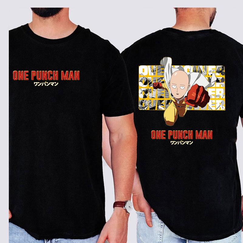 

One-Punch Man Unisex Tee Saitama Fan Gifts Clothes Japanese Superhero Series Gift Anime Buff Graphic Double Side Printting Top 5XL різнокольоровий