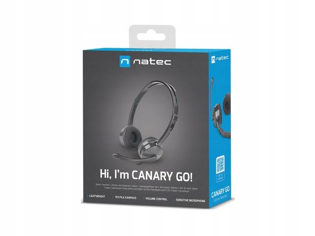 Słuchawki z mikrofonem Natec Canary czarne