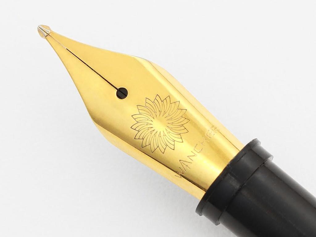 WANCHER DREAM PEN Makoto Ebonite Marble Brown Cigar Shape Fountain Pen Mountain Stream Stainless Steel Gold (KEIRYU Nib, Plated)